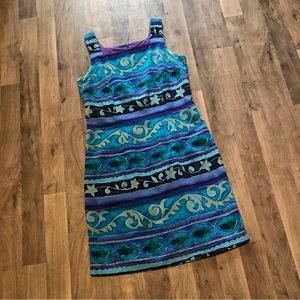 Vintage Byer Studio California Colorful Sheath Dress Sz 8
